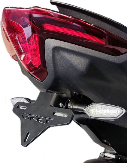 Gref Innovation Klappbare Motorrad-Kennzeichenhalter und -rahmen für Yamaha T-MAX 560 2020-2021