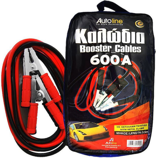 Autoline Καλώδια Εκκίνησης Μπαταρίας Αυτοκινήτου 600A 3.5m