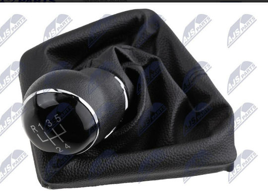 NTY Πόμολο Ταχυτήτων με Φούσκα για Volkswagen Polo 2009-2018 Μαύρο