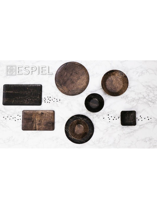 Espiel Black Wood Serving Platter Rectangular Brown 33.5x13.5cm