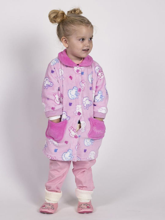 Peppa Pig Παιδική Ρόμπα Χειμωνιάτικη Fleece Ροζ
