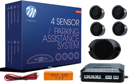 M-Tech Car Parking System with Buzzer and 4 Sensors 18mm in Black Color