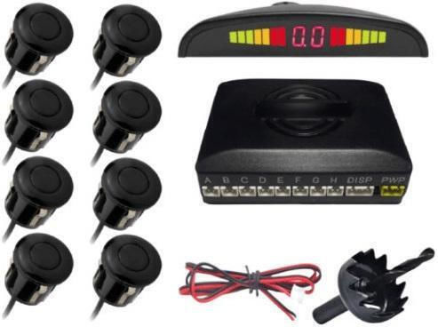 3GSound Σύστημα Παρκαρίσματος Αυτοκινήτου με Οθόνη και 8 Αισθητήρες σε Μαύρο Χρώμα