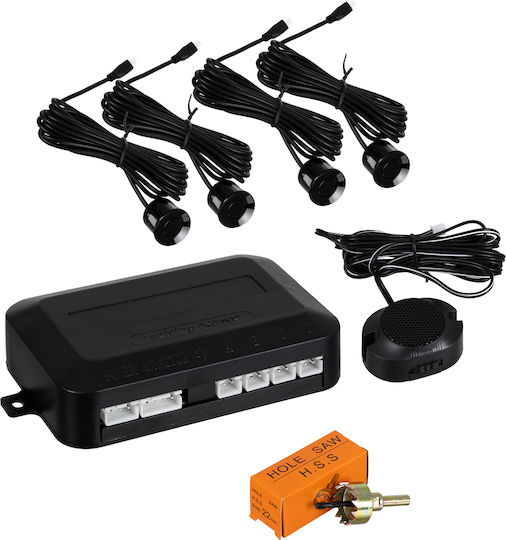 Blow Car Parking System Parking System with Screen and 4 Sensors in Black Color