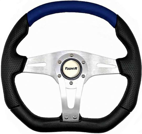Autoline Type Isotta Car Steering Wheel with 35cm Diameter Blue/Black