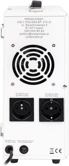Volt Polska Sinus Pro E Plus UPS 1200VA 800W με 2 Schuko Πρίζες