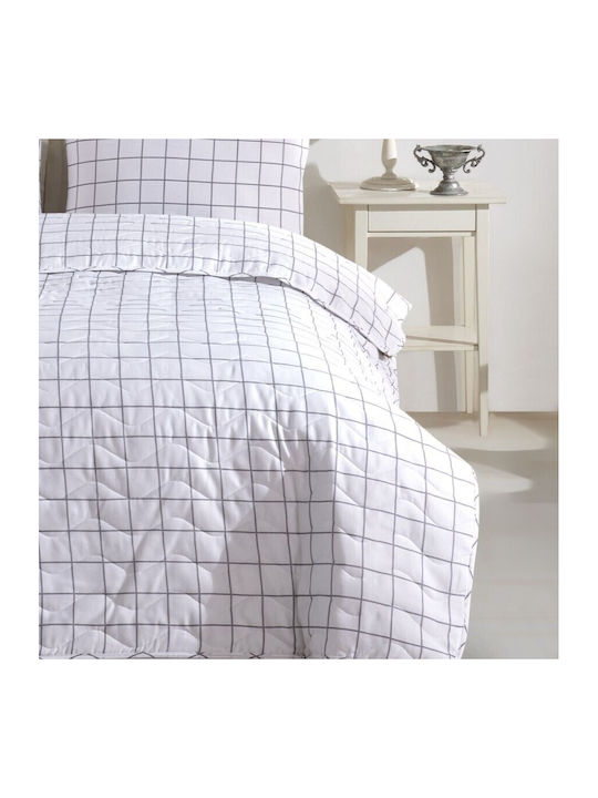 Eponj Home Σετ Κουβερλί Διπλό Gray 200x220cm 3τμχ