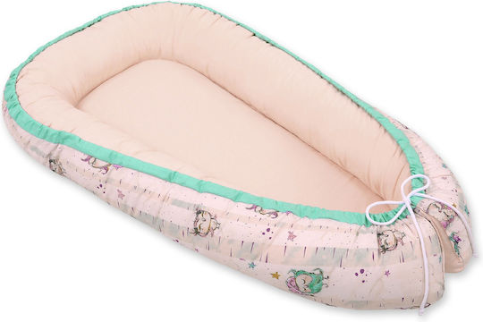 Bobono Βρεφικό Μαξιλάρι Φωλιά Cream, Powder Pink