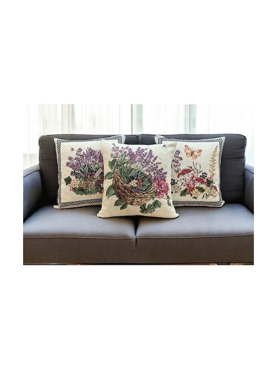 Linea Home Ζευγάρι Μαξιλαροθύκη Δαμασκός Papilion 45x45