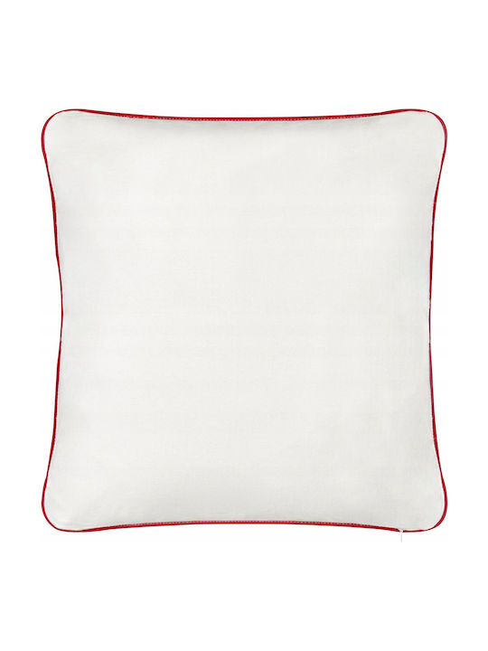 Set 2 Cushions with Embroidery Cotton White Periwinkle 45 x 45 cm Lumarko