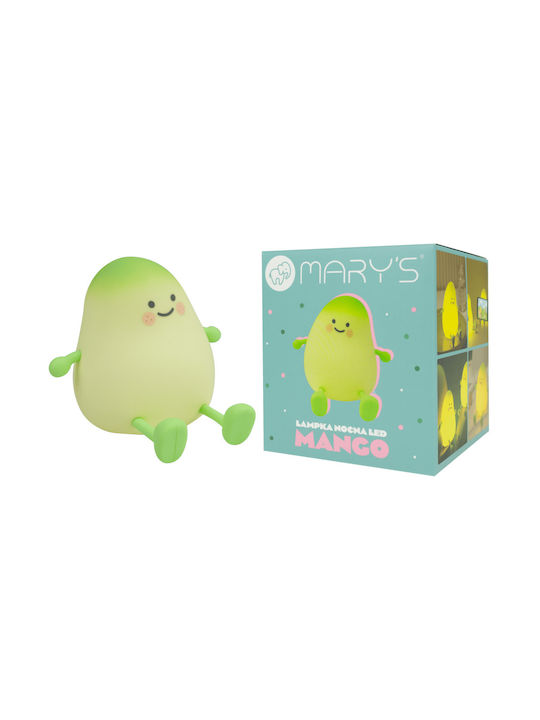 Mary's Led Kids Decorative Lamp Green 12.2x11.1x11.1εκ.