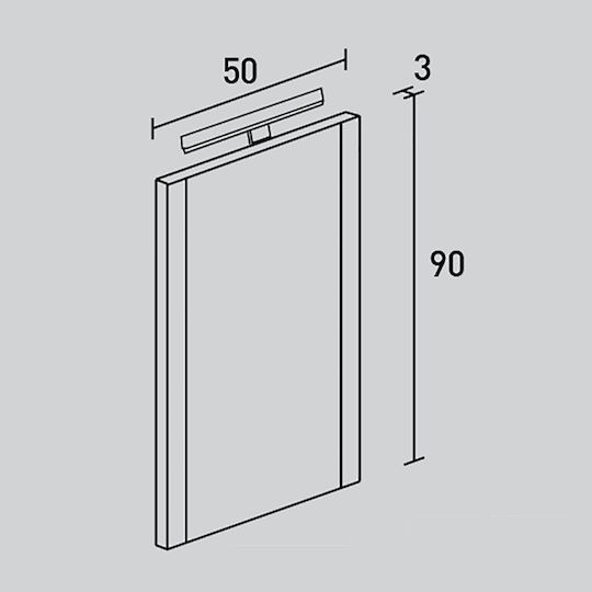 Καθρέπτης Απλίκα Led Probagno 629am 50x90υ Γκρι