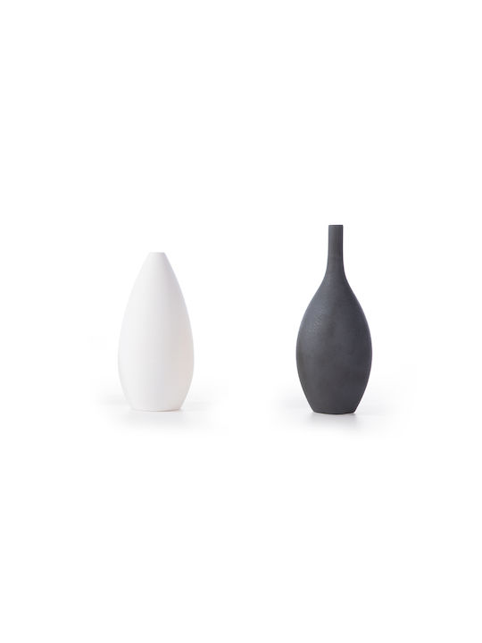 Διακοσμητικό Κεραμικό Βαζάκι Nef-nef Homeware Sorb White 8χ17
