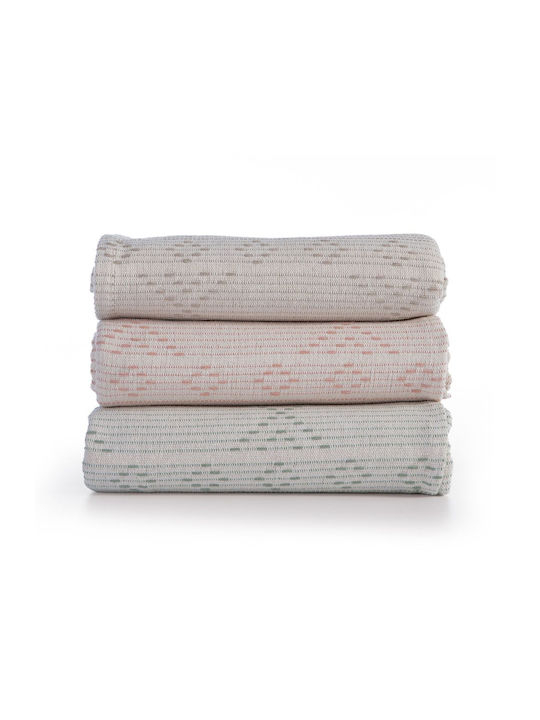 Nef-Nef Homeware Resan Ριχτάρι Τριθέσιου Καναπέ 180x300εκ. Peach