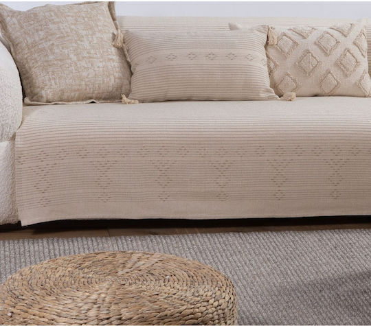 Nef-Nef Homeware Resan Cuvertură Pentru Canapea 3 Locuri 180x300 cm Piersică