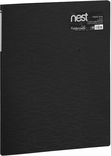 Foldermate Clipboard Flexible with 60 plastic sleeves Slides for Paper A4 White 1pcs