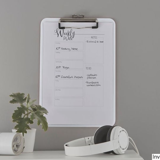 Leitz Wow Plain Clipboard A4 100 Sheets White