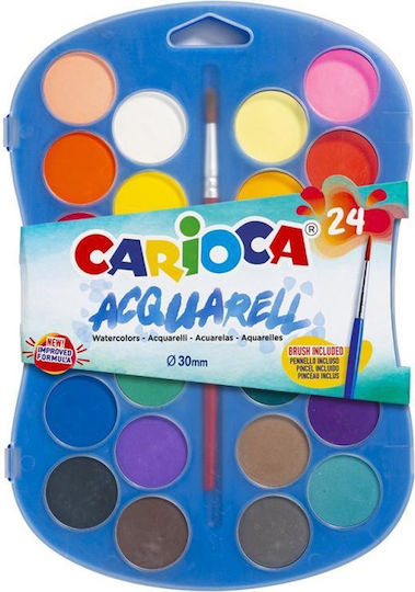 Carioca Set of Watercolours Multicolored with Brush 12ml 6pcs
