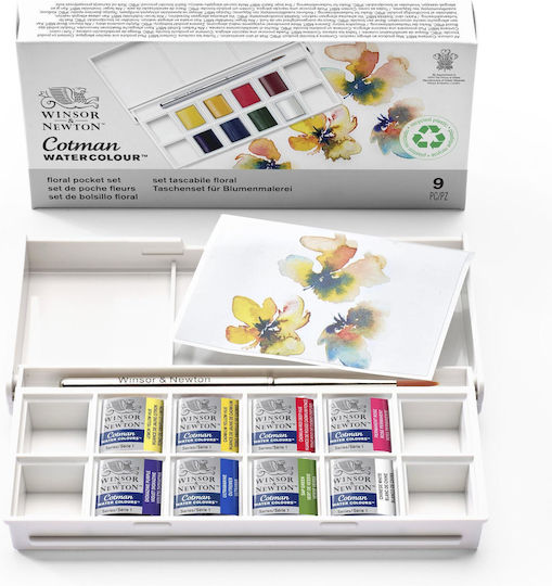 Winsor & Newton Νερομπογιές Πολύχρωμες με Πινέλο