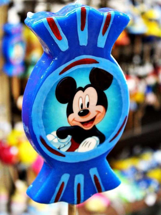 Πασχαλινή Λαμπάδα Mickey Στρογγυλή 19εκ. Γαλάζια