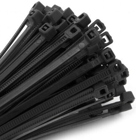 AMiO Plastic Cable Ties 150mmx2.5mm In Black Colour 100 Pieces 02151