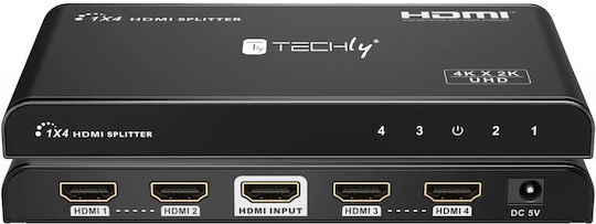 Techly 4K UHD 3D 4 HDMI Splitter IDATA-HDMI2-4K4