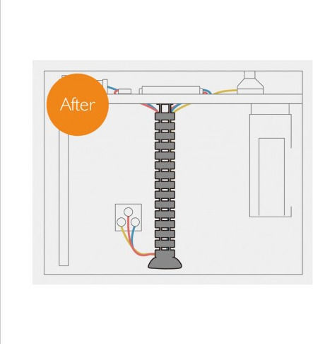 Techly Manșon De Gestionare A Cablurilor Negru ISWT-CAN-6735 1 Buc