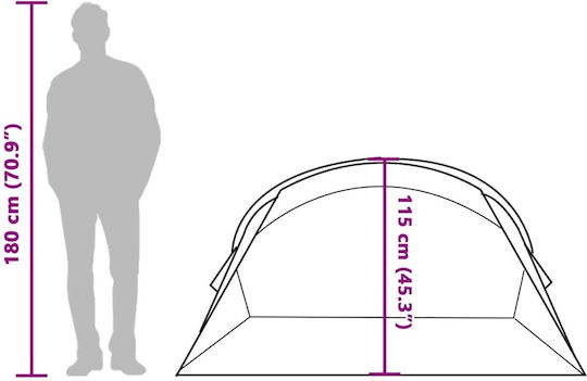 vidaXL Σκηνή Pop Up 2 Ατόμων Μπλε