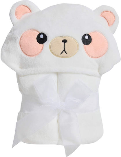 Das Home Baby Hooded Poncho Bathrobe 4942 White 70x90cm