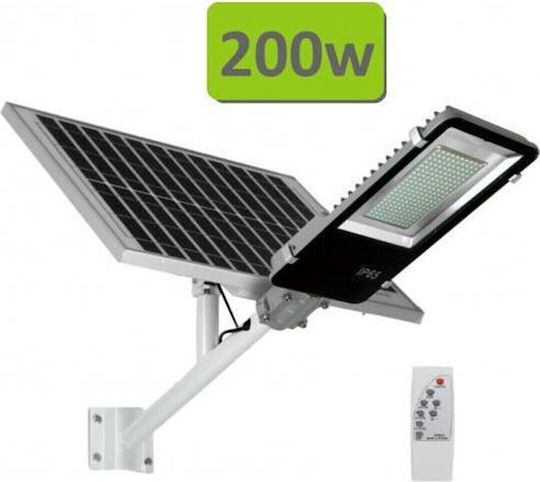 ACP Street Solar Light 200W Cold White 6500K with Photocell and Remote Control IP65