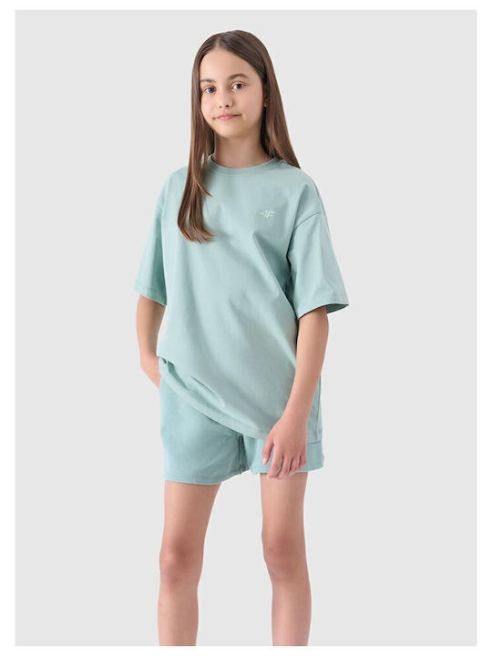 Kids' Shorts/Bermudas Fabric Turquoise