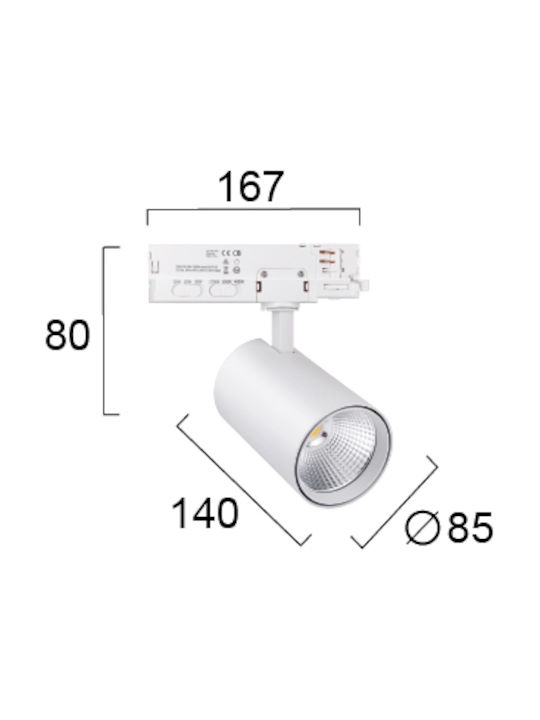 Viokef Single LED Warm White Spot in White Color