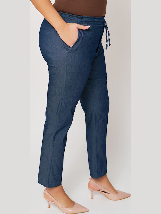 High Waist Women's Jean Trousers in Carrot Fit
