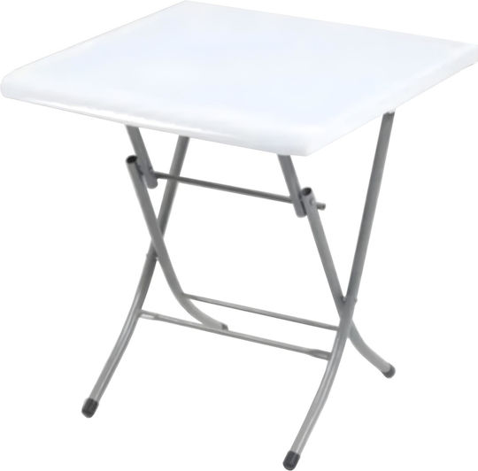 Table Foldable 80x80x75cm White