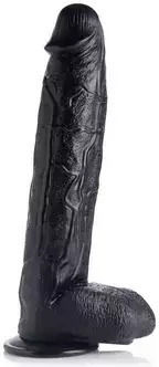 XR Dildo με Όρχεις και Βεντούζα Μαύρο 43cm