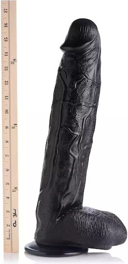 XR Dildo με Όρχεις και Βεντούζα Μαύρο 43cm