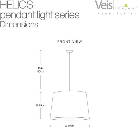 Veis Pendant Light Beige 39cm