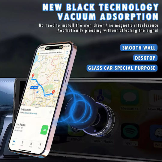 Techsuit Suport Auto pentru Telefon cu magnet MagSafe Neagră