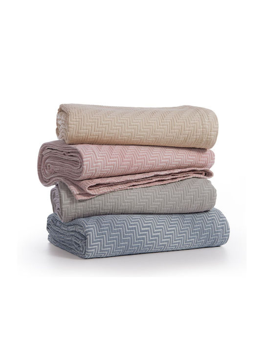 Nef-Nef Homeware Chevie Double Blanket 230x250cm Pink