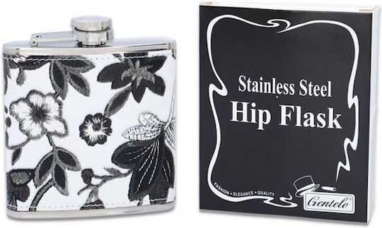 Hip Flask Φλασκί Ποτού Black Flower F3310 180ml