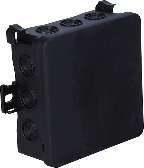 Simet Surface Mounted Electrical Box IP54 in Black Color