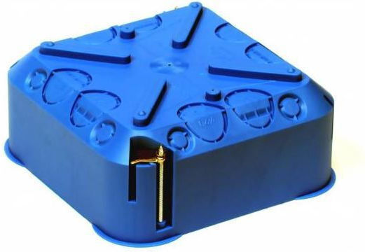Simet Flush Electrical Box for Drywall in Blue Color