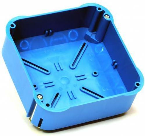 Simet Flush Electrical Box for Drywall in Blue Color