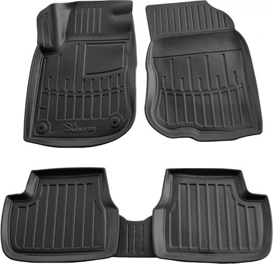 Race Axion Set of Front and Rear Mats 5pcs Tray Type for Peugeot 2008 2013-2019 Black