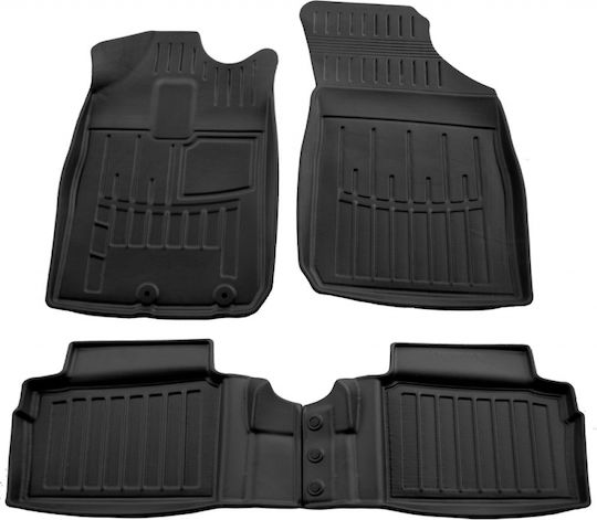 Race Axion Set of Front and Rear Mats 5pcs Tray Type for Honda City Dacia Spring Black