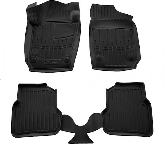 Race Axion Set of Front and Rear Mats 4pcs Tray Type for Seat Ibiza 2008-2017 Black