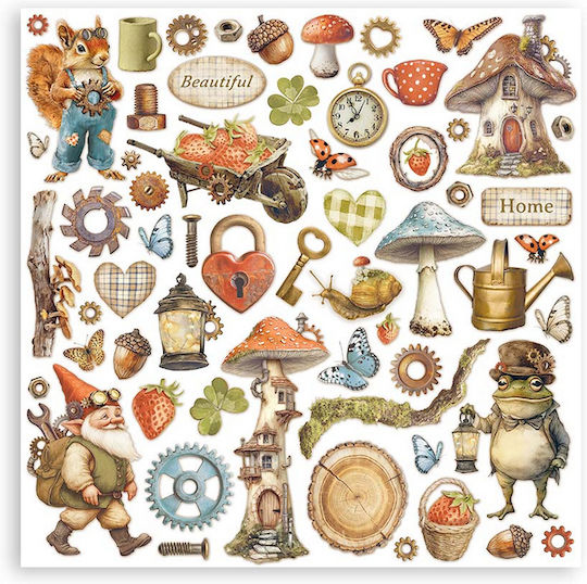 Скрапбукинг хартии 10 бр. 30.5×30.5 см Stamperia Hidden Grove