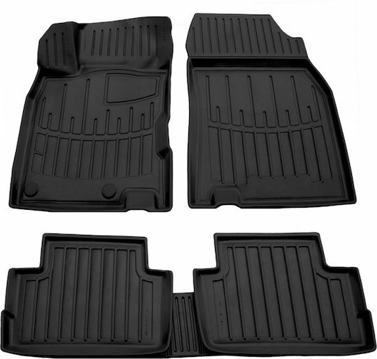 Race Axion Set of Front and Rear Mats 5pcs Tray Type for Renault Kadjar 2015 Black