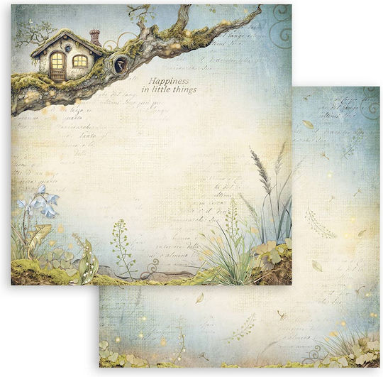 Скрапбукинг хартии 10 бр. 30.5×30.5 см Stamperia Hidden Grove