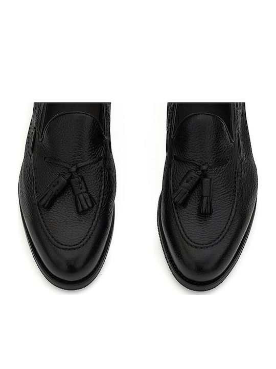 Leder Herren Mokassins in Schwarz Farbe